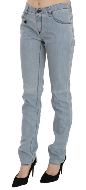 Costume National Light Blue Mid Waist Skinny Denim Jeans