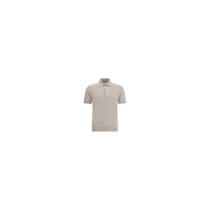 Brunello Cucinelli Beige Cotton Polo Shirt