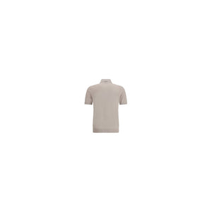 Brunello Cucinelli Beige Cotton Polo Shirt