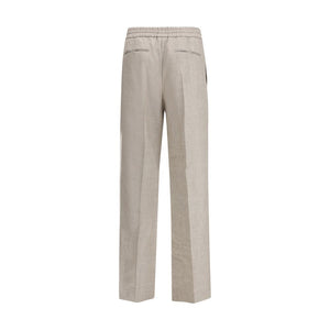 Brioni Gray Linen Casual Pants