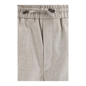 Brioni Gray Linen Casual Pants