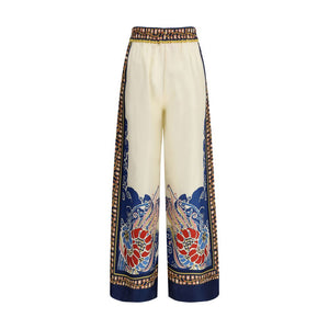 La Double J Multicolor Silk Casual Pants