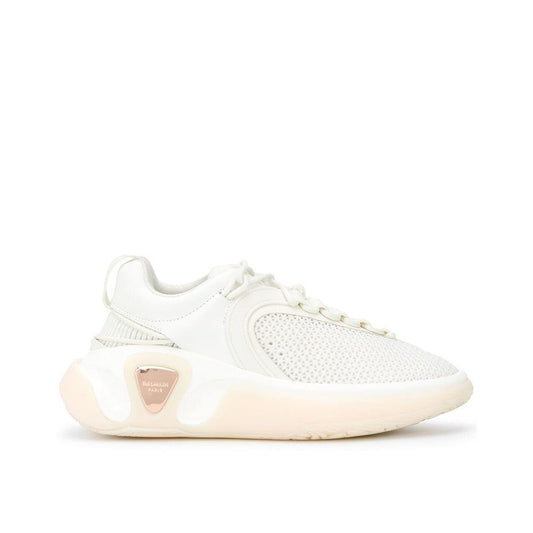Balmain White Fabric Athletic Sneakers