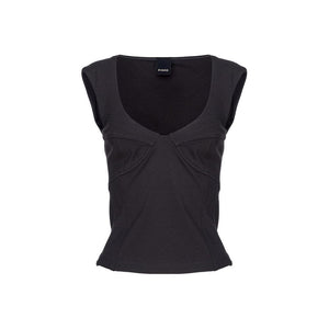 PINKO Black Nylon T-Shirt