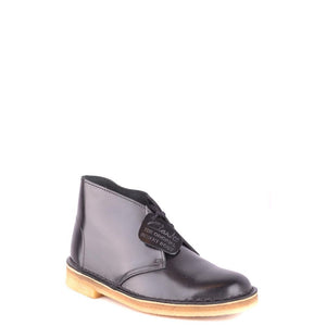 Clarks Black Leather Lace-Up Boots