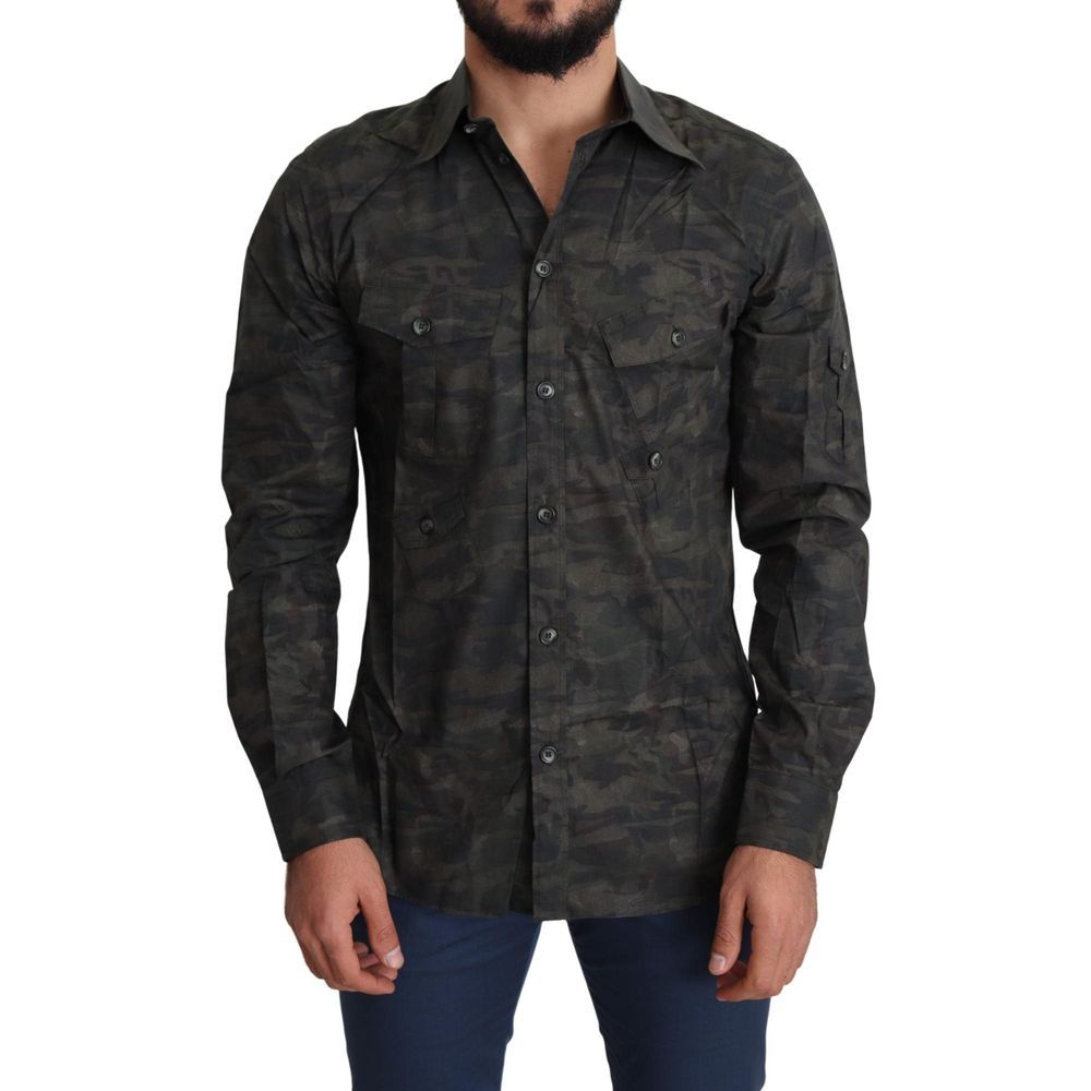 Dolce & Gabbana Multicolor Cotton Pattern Shirt