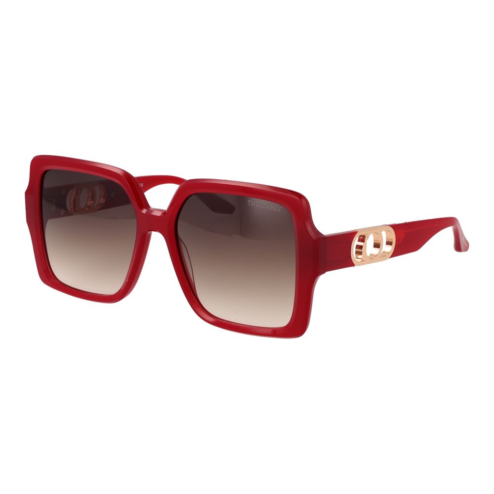 Trussardi Red Acetate Sunglasses