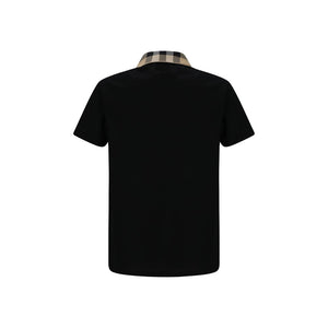 Burberry Black Cotton Polo Shirt
