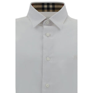 Burberry White Cotton Dress Shirt