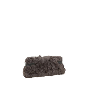 Brunello Cucinelli Brown Fur Clutch Bag