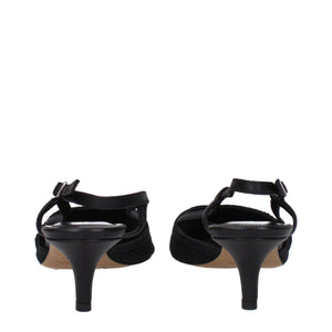 Isabel Marant Black Fabric Mid Heel Pumps