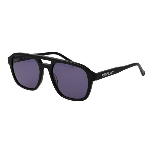 Replay Black Plastic Sunglasses