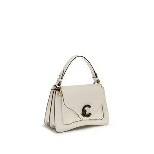 Coccinelle Cream Calf Leather Bos Taurus Handbag