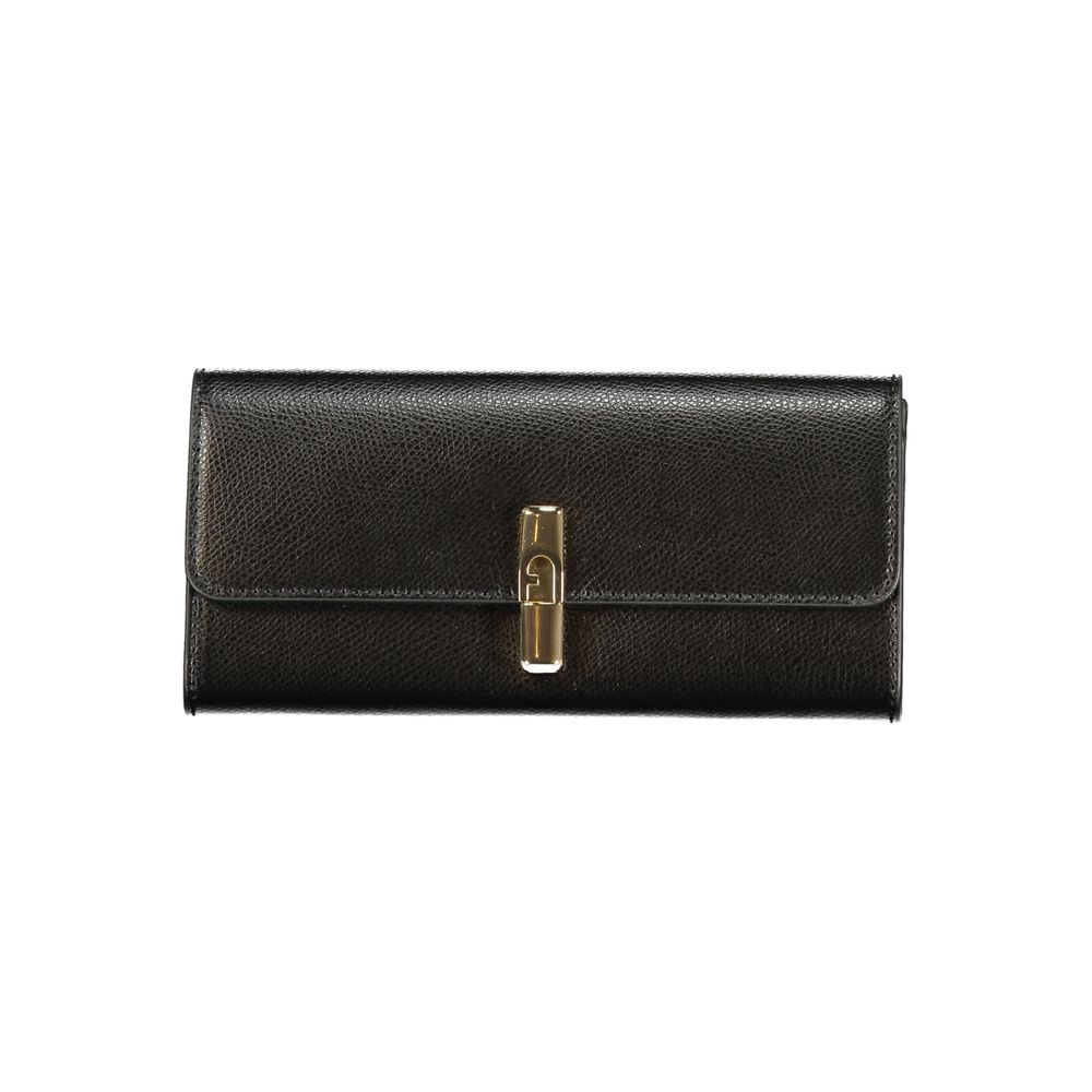 Furla Black Leather Women Wallet