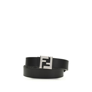 Fendi Black Calf Leather Bos Taurus Regular Belt