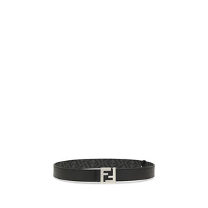 Fendi Black Calf Leather Bos Taurus Regular Belt