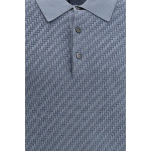 Brioni Light Blue Cotton Polo Shirt