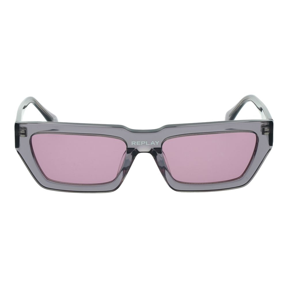 Replay Gray Plastic Sunglasses