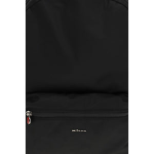 Kiton Black Nylon Backpack