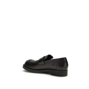MM6 Black Calf Leather Bos Taurus Slip-On Loafers
