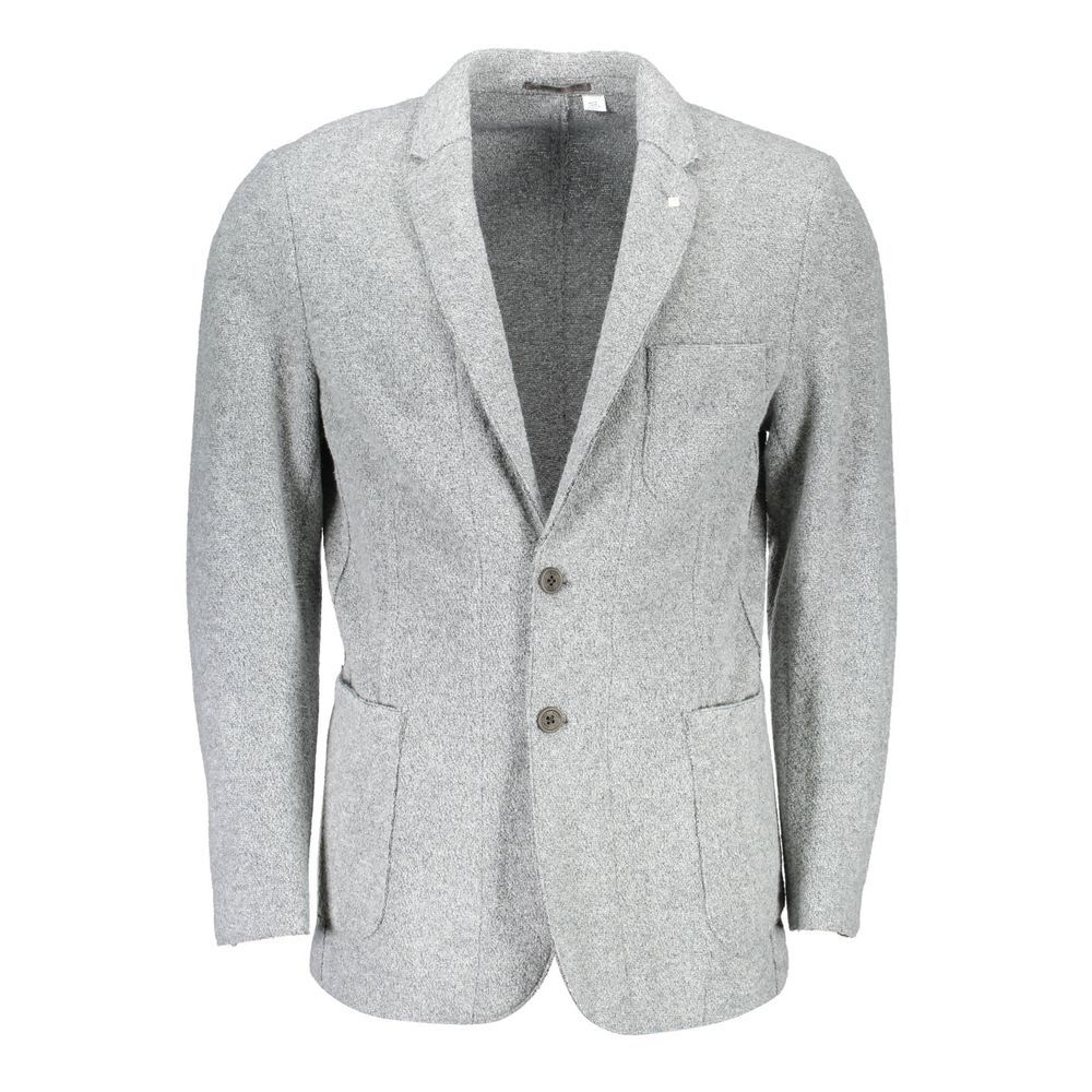 Gant Gray Polyester And Wool Blazer