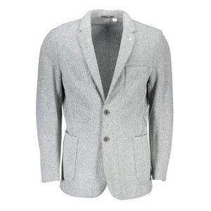 Gant Gray Polyester And Wool Blazer