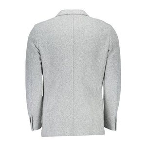 Gant Gray Polyester And Wool Blazer