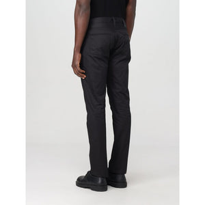 Emporio Armani Black Cotton Casual Pants