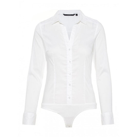 Vero Moda White Cotton Bodysuit