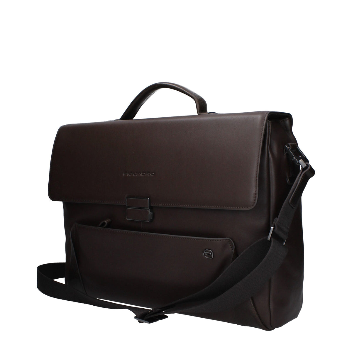 Piquadro Brown Leather Business And Laptop Bag