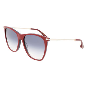 Victoria Beckham Burgundy Acetate Sunglasses