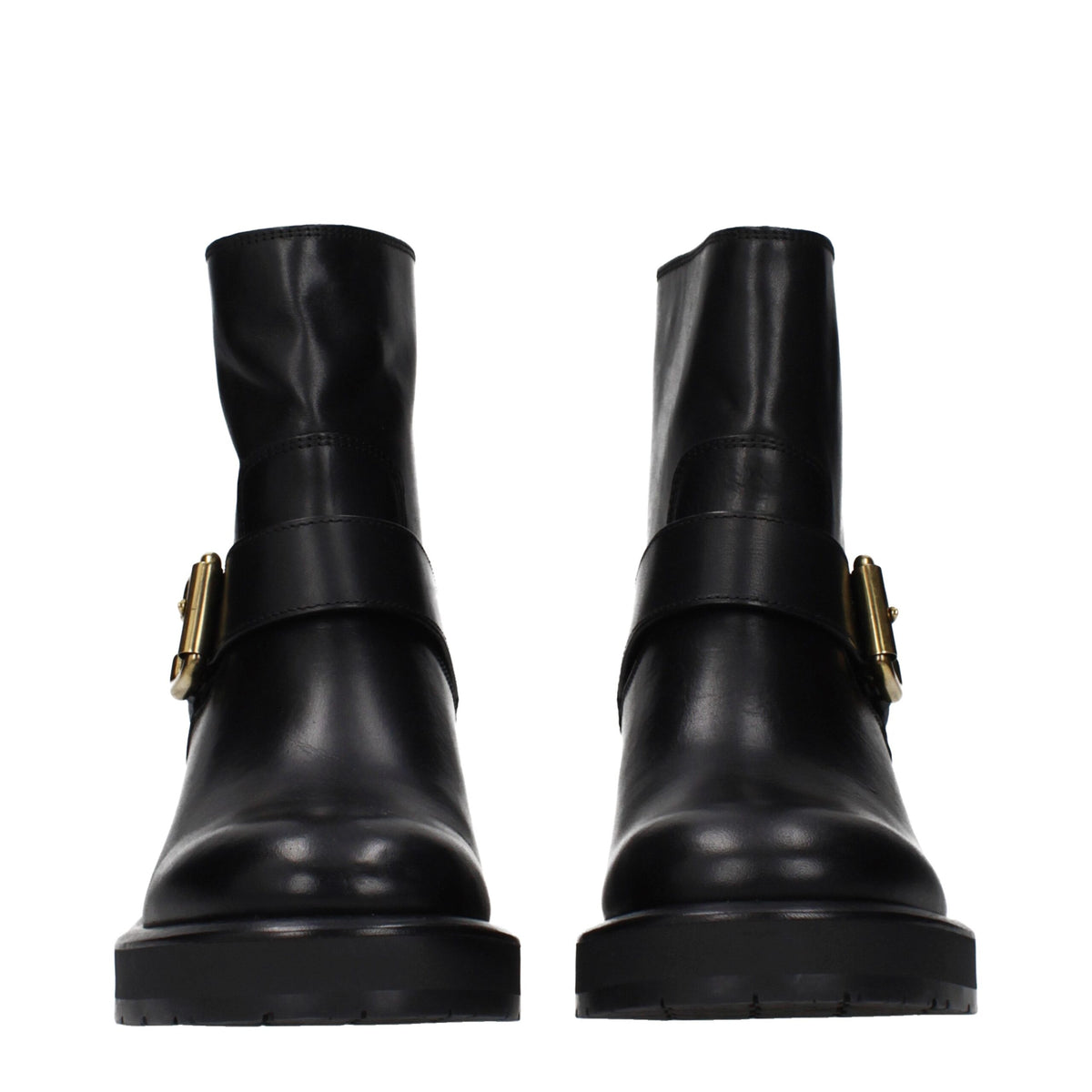 Chloé Black Leather Ankle Boots