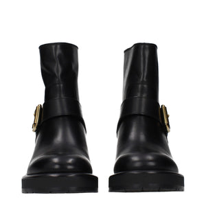 Chloé Black Leather Ankle Boots