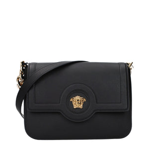 Versace Black Leather Crossbody Bag