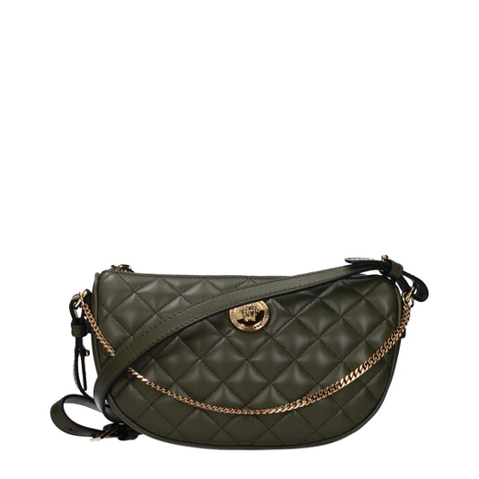 Versace Green Leather Handbag