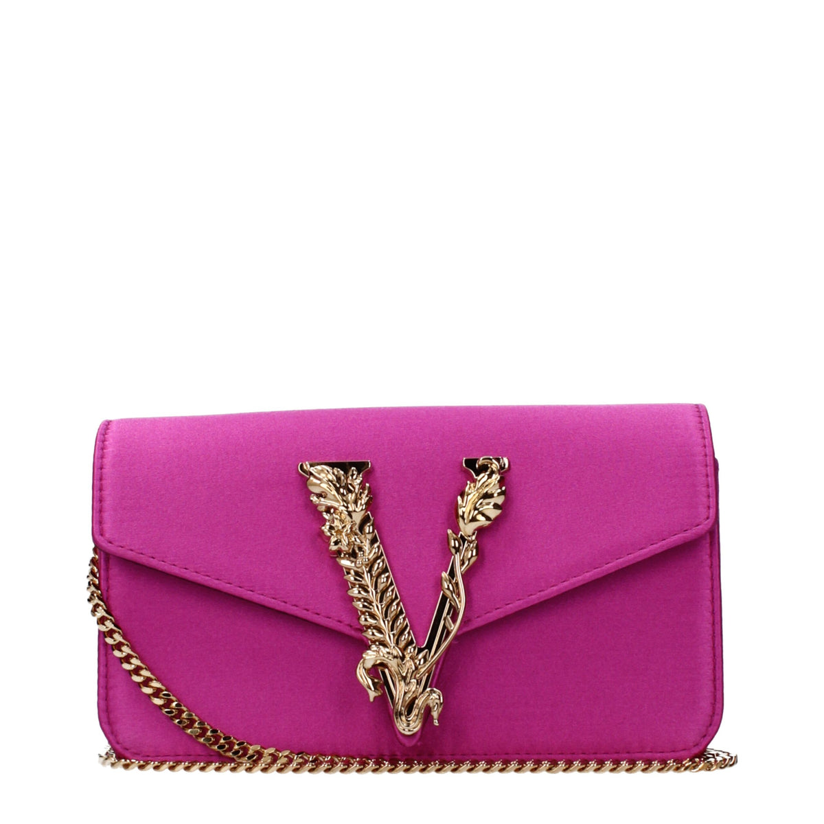 Versace Pink Satin Clutch Bag