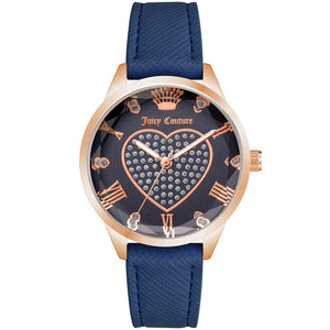 Juicy Couture Blue Plastic Dress Watch