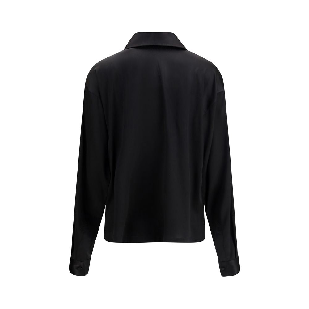 Tom Ford Black Silk Polo Shirt
