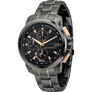 Maserati Black Stainless Steel Sport Watch