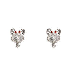Lancaster White Silver Earrings