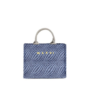 Marni Blue Fabric Shoulder Bag