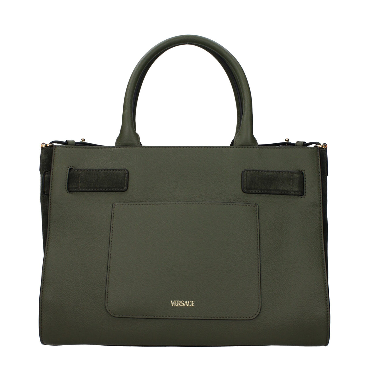 Versace Green Leather Handbag