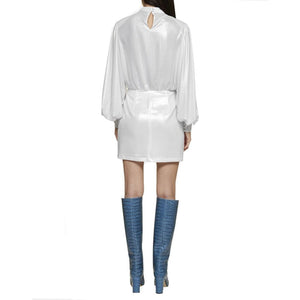 BLANCA VITA White Polyester Casual Dress