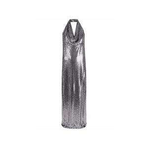 BLANCA VITA Silver Elastane Cocktail Dress