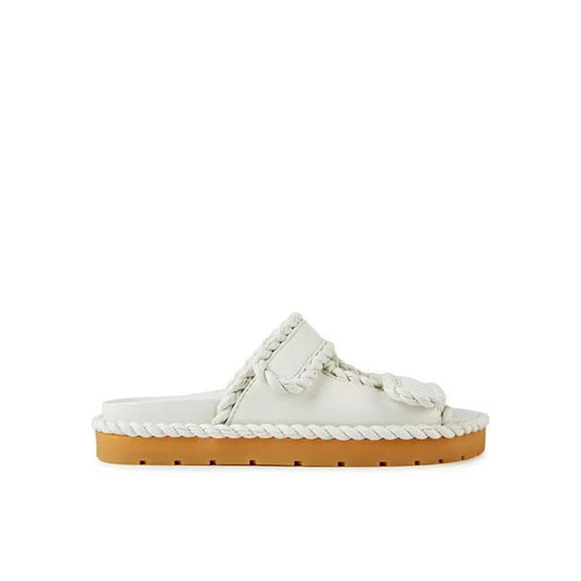 Bottega Veneta White Lamb Leather Sandals