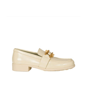 Bottega Veneta White Calfskin Slip-On Loafers