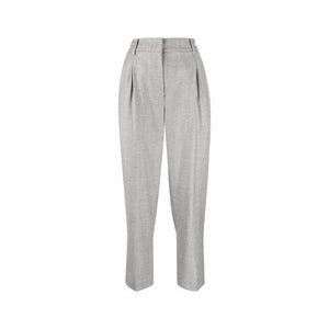 Brunello Cucinelli Gray Polyamide Cropped Pants