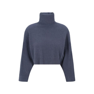 Brunello Cucinelli Blue Cashmere Turtleneck
