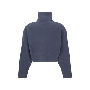 Brunello Cucinelli Blue Cashmere Turtleneck