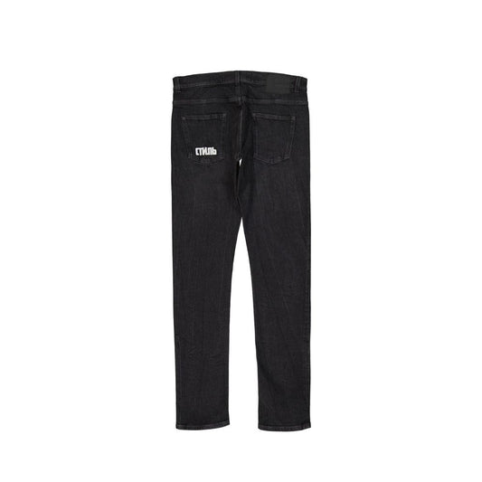 Heron Preston Black Cotton Slim Fit Jeans